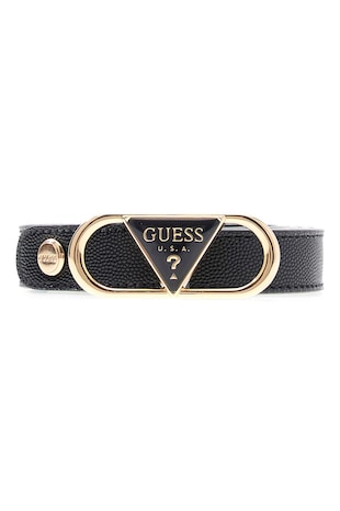 GUESS Curea subtire din piele ecologica Isobel, Negru