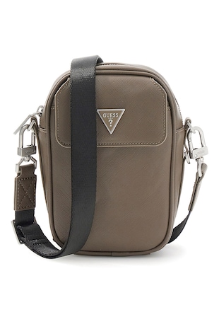 GUESS Geanta crossbody cu bareta ajustabila Milano, Grej