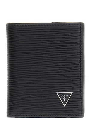 GUESS Portofel pliabil texturat Milano, Negru