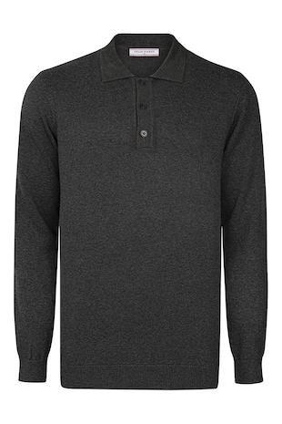 Felix Hardy Bluza polo slim fit, Gri antracit