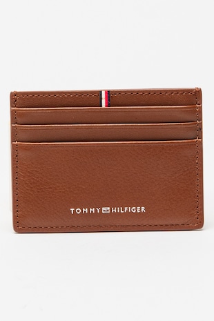 Tommy Hilfiger Portcart din piele Corporate, Maro scortisoara