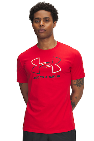 Under Armour Tricou lejer Foundation, Rosu/Alb/Negru