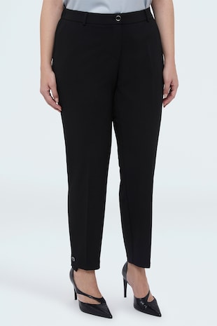 Fiorella Rubino Pantaloni conici cu talie inalta, Negru