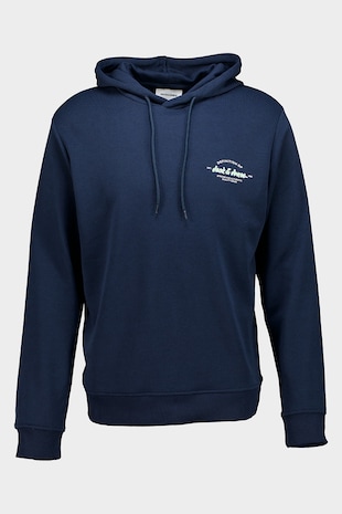 Jack & Jones Hanorac din amestec de bumbac organic, Verde lime/Bleumarin