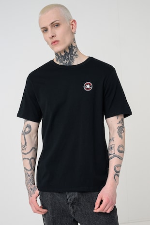 Converse Tricou regular fit de bumbac cu logo discret, Rosu/Negru