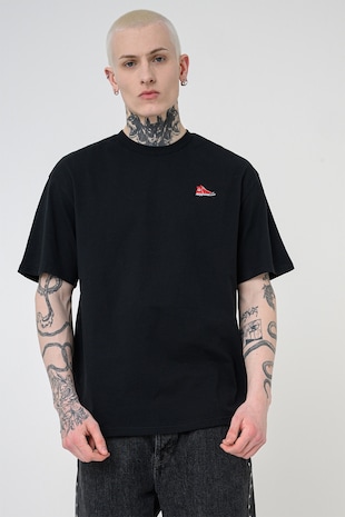 Converse Tricou de bumbac cu detaliu brodat, Rosu/Negru