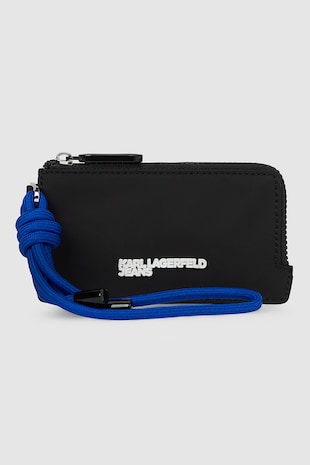 KARL LAGERFELD JEANS Portcart cu bareta detasabila pentru incheietura, Negru