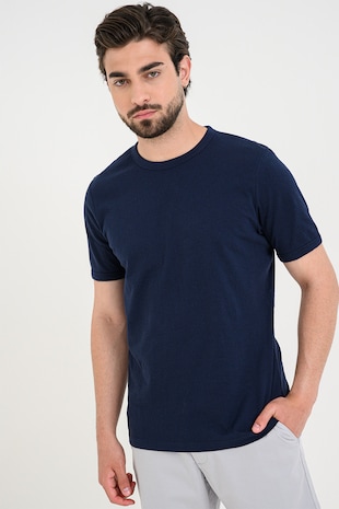 s.Oliver Tricou regular-fit cu decolteu la baza gatului, Bleumarin