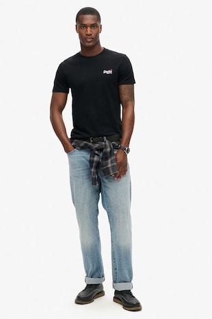 Superdry & Co Tricou din bumbac cu logo, Negru