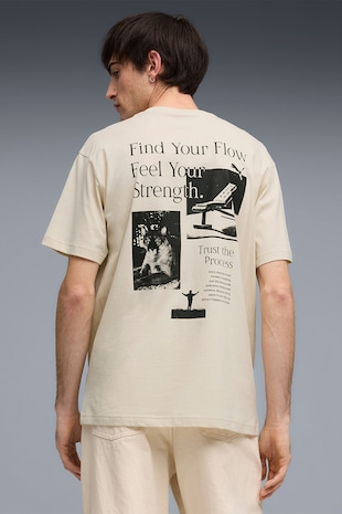 Puma Tricou relaxed-fit GRAPHICS Poster Tee Alpine Snow, Negru/Bej