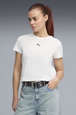Puma Tricou de bumbac cu logo Essentials, Alb