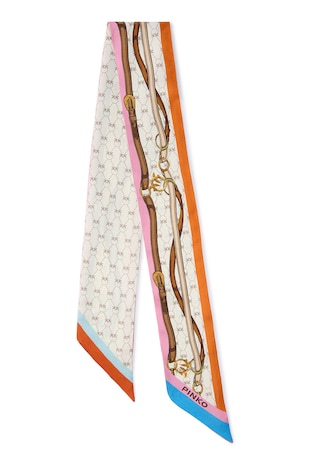 Pinko Esarfa din amestec de matase cu model, Multicolor