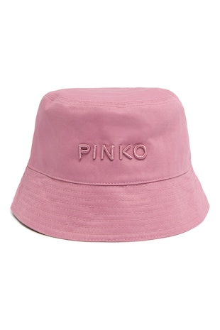 Pinko Palarie bucket cu logo brodat, Roz