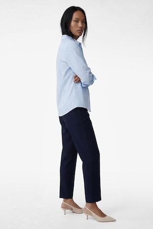 KOTON Pantaloni eleganti cu croiala conica, Albastru ultramarin