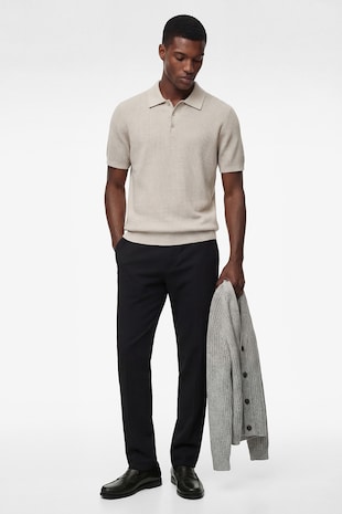 KOTON Pantaloni chino conici, Albastru ultramarin