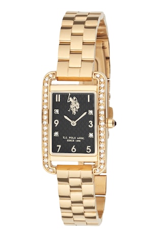 U.S. Polo Assn. Ceas quartz cu otel inoxidabil, Auriu