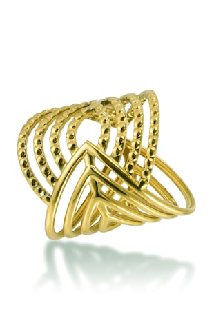 Emily Westwood Inel placat cu aur de 18K Aurelia, Auriu