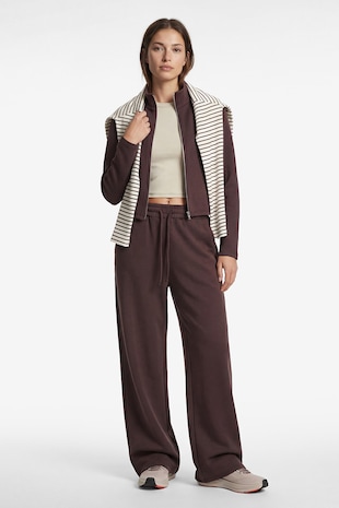 KOTON Bluza de trening crop cu fermoar, Maro melange