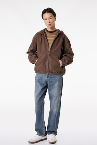 KOTON Blugi relaxed fit cu aspect decolorat, Albastru petrol