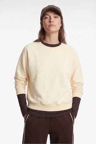 KOTON Bluza de trening lejera cu maneci raglan, Galben pal