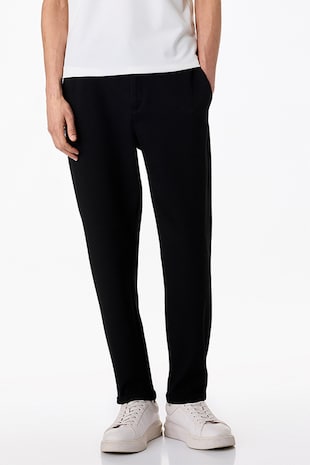 KOTON Pantaloni conici cu talie elastica, Negru