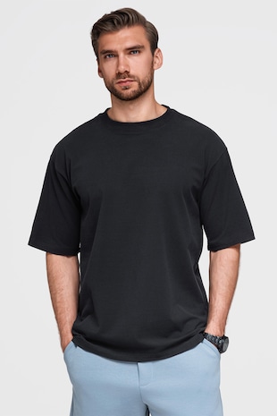 OMBRE Tricou lejer cu decolteu la baza gatului