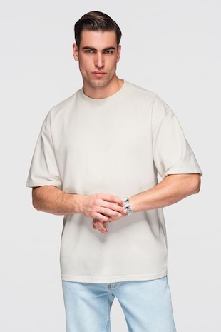 OMBRE Tricou lejer cu decolteu la baza gatului