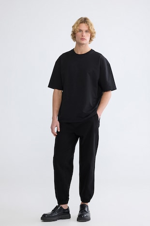 LC WAIKIKI Pantaloni uni de trening cu snur, Negru
