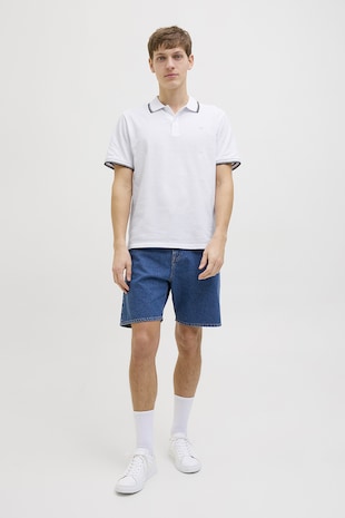 JJ REBEL Tricou polo regular fit, Alb
