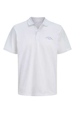 Jack & Jones Tricou polo de bumbac organic College, Alb optic