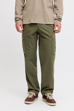 JJ REBEL Pantaloni cargo relaxed fit, Verde masliniu