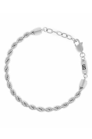 STEEL & BARNETT Bratara de otel inoxodabil 316 L Helix, Argintiu