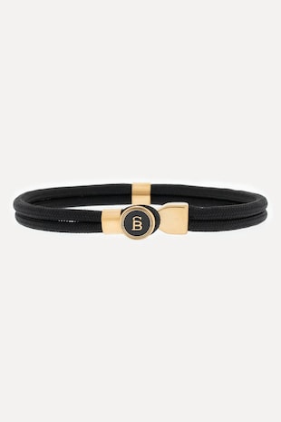 STEEL & BARNETT Bratara cu pandantiv logo, Auriu/Negru