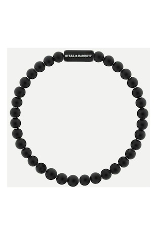 STEEL & BARNETT Bratata cu pietre onix negru, Negru