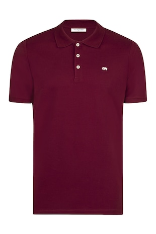 Felix Hardy Tricou cu guler polo si model uni, Visiniu