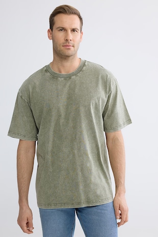 LC WAIKIKI Tricou lejer de bumbac, Kaki