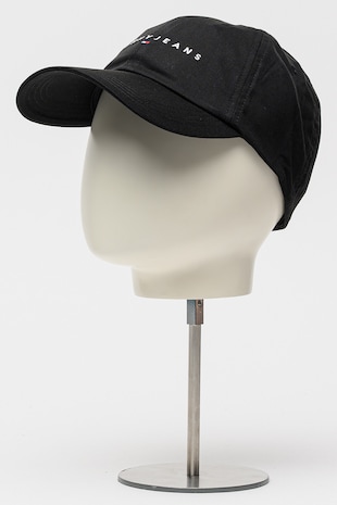 Tommy Jeans Sapca de bumbac cu logo, Alb/Negru