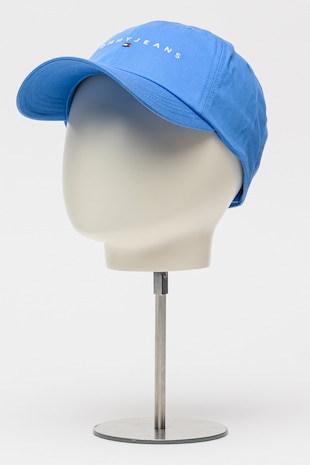 Tommy Jeans Sapca de bumbac cu logo, Albastru pastel