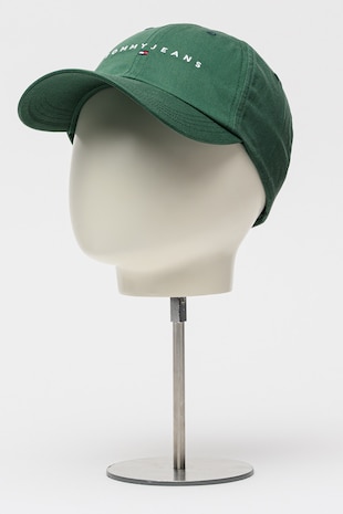 Tommy Jeans Sapca de bumbac cu logo, Verde inchis