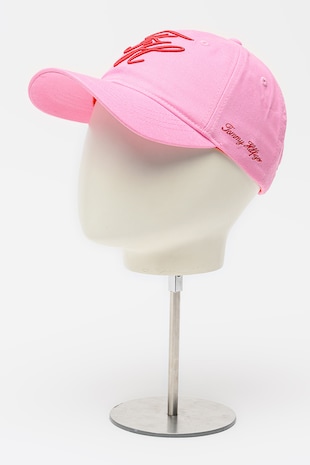 Tommy Hilfiger Sapca baseball cu monograma brodata, Roz inchis/Rosu inchis
