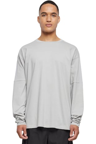 Urban Classics Bluza lejera cu maneci cazute, Gri pal