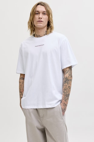 Jack & Jones Tricou regular fit cu imprimeu pe spate, Lila/Alb optic