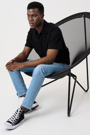 Jack & Jones Tricou polo din bumbac Devin, Negru