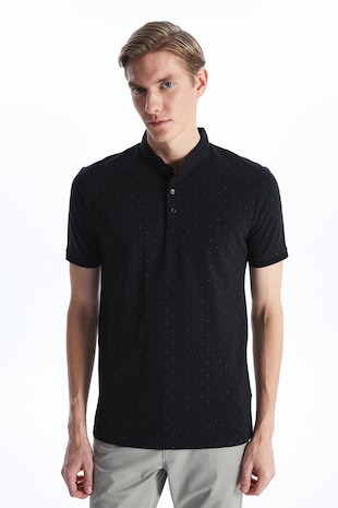 LC WAIKIKI Tricou polo cu model uni, Negru stins