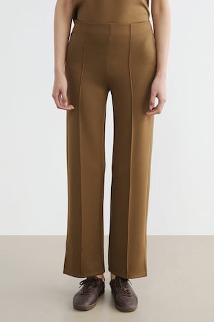 LC WAIKIKI Pantaloni slim fit cu slituri la terminatie, Maro