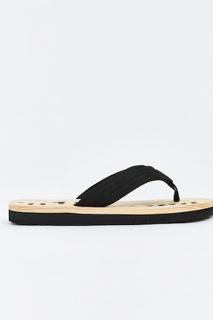LC WAIKIKI Papuci flip-flop cu model textil, Negru