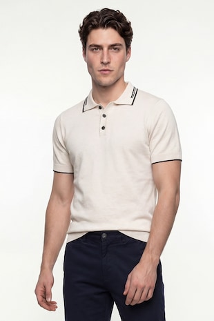 Felix Hardy Tricou polo din bumbac, Crem