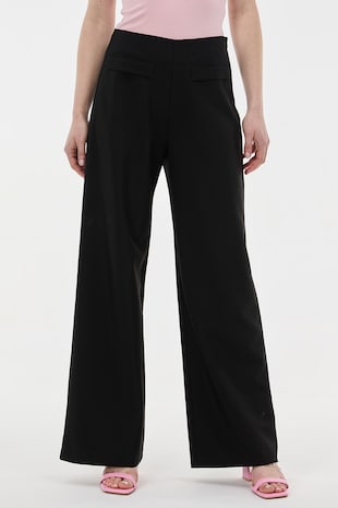 orsay Pantaloni evazati cu fermoar lateral, Negru