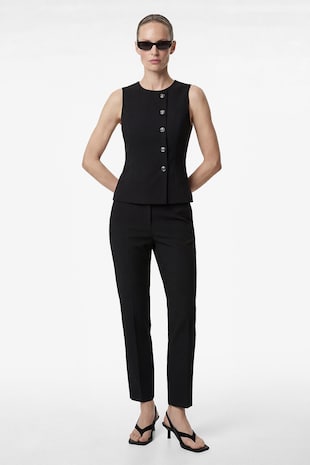 KOTON Pantaloni slim fit, Negru