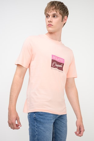 Jack & Jones Tricou din bumbac organic Hyeres, Piersica